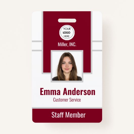 Bourgondië | Foto-ID van conferentie- en onderwijs Badge (Voorkant)