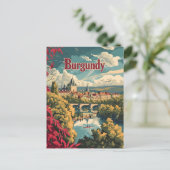 Bourgondië Frankrijk  kunst Briefkaart (Staand voorkant)