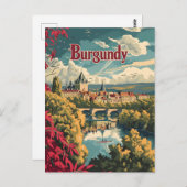 Bourgondië Frankrijk  kunst Briefkaart (Voorkant / Achterkant)