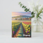 Bourgondië Frankrijk Reizen Briefkaart (Staand voorkant)