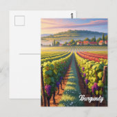 Bourgondië Frankrijk Reizen Briefkaart (Voorkant / Achterkant)