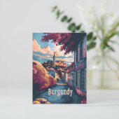 Bourgondië Frankrijk vintage Briefkaart (Staand voorkant)