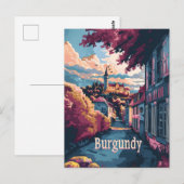 Bourgondië Frankrijk vintage Briefkaart (Voorkant / Achterkant)