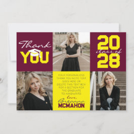 Bourgondië & Geel 3 Foto Afstuderen Dank u Kaart