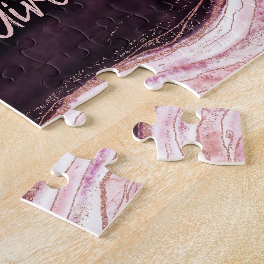 Bourgondië Geode wordt ons Bloemenmeisje voorstel Legpuzzel (Zijkant)