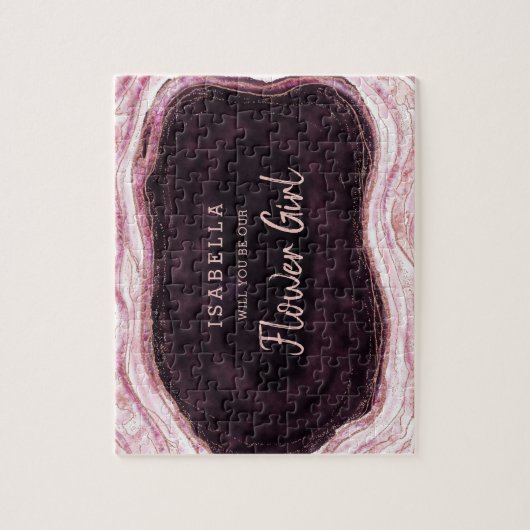 Bourgondië Geode wordt ons Bloemenmeisje voorstel Legpuzzel (Verticaal)