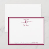 Bourgondië gepersonaliseerd | Van de schrijftafel  Bedankkaart (Voorkant / Achterkant)