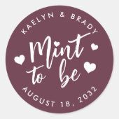 Bourgondië | Gepersonaliseerde weddenschap Ronde Sticker (Voorkant)