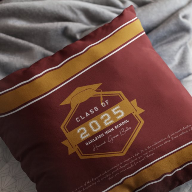 Bourgondië | Geschenk voor afgestudeerden van de k Kussen (Creator heeft geüpload)