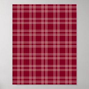 Bourgondië Gingham 02 Poster