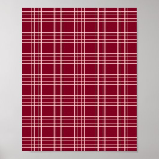 Bourgondië Gingham 02 Poster (Voorkant)