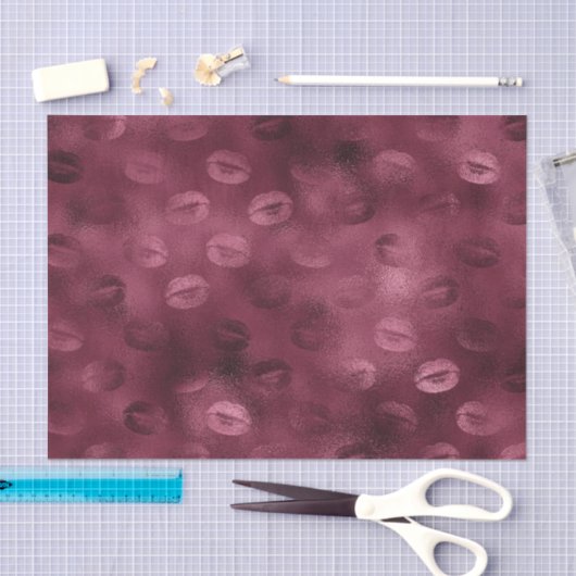 Bourgondië Glam Folie Glitter Lippen Tissuepapier (Craft)