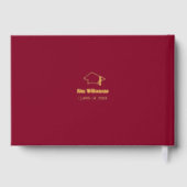 Bourgondië Gold Real Folie Afstuderen Guest Book Gastenboek (Achterkant)