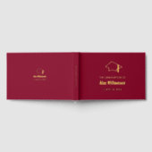 Bourgondië Gold Real Folie Afstuderen Guest Book Gastenboek (Volledig)