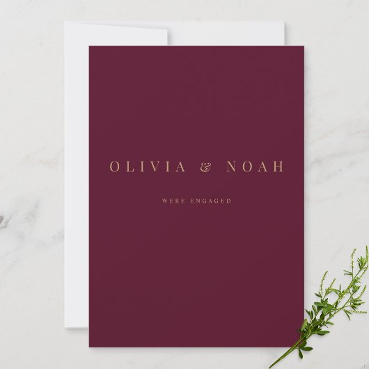 Bourgondië & Gold We zijn verloofd Aankondiging Ka