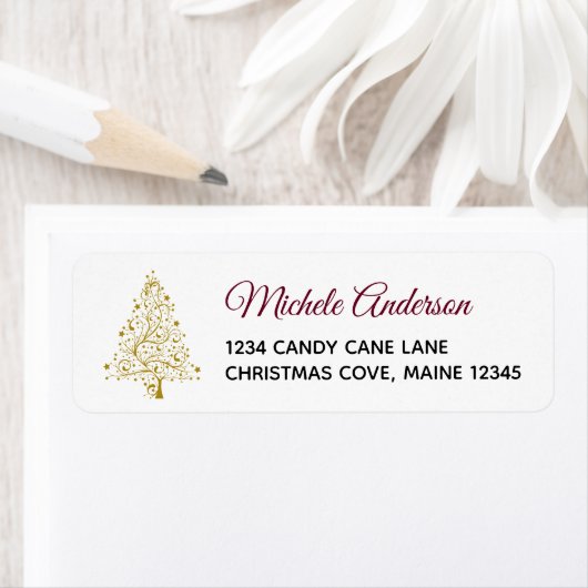 Bourgondië Gold Winter Vakantie retour adres Etiket (Insitu)