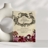 Bourgondië Goud Alice in Wonderland Trouwen Save The Date