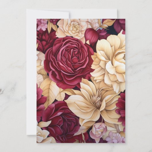 Bourgondië, Goud, en Ivoor Bloemenhuwelijk Kaart (Achterkant)