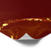 Bourgondië & Goud Foto Begrafenisbord Poster (Hoek)