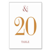 Bourgondië & Goud minimalistische herfst bruidstaf Kaart (Achterkant)