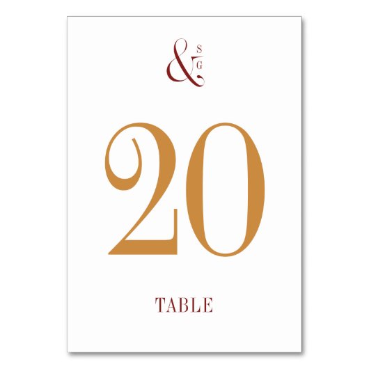 Bourgondië & Goud minimalistische herfst bruidstaf Kaart (Achterkant)