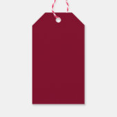 Bourgondië Goud Professionele Trendy Minimalistisc Cadeaulabel (Achterkant)