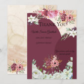 Bourgondië Goud Waarderingskaart Bedankkaart (Voorkant / Achterkant)