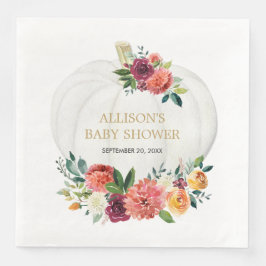 Bourgondië gouden bloem witte pompoenen servet