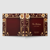 Bourgondië Gouden Bloemen Gastboek Gastenboek (Volledig)