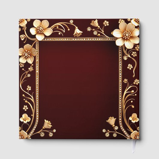 Bourgondië Gouden Bloemen Gastboek Gastenboek (Achterkant)