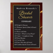 Bourgondië Gouden Bruidsmeisjesfeest 🌿 Elegante I Poster (Voorkant)