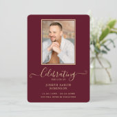 Bourgondië Gouden Foto Begrafenis Orde van Service Programmakaart (Staand voorkant)