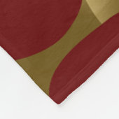 Bourgondië & Gouden Luipaard Print Patroon Fleece Deken (Hoek)