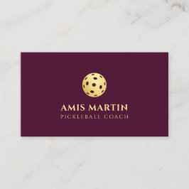 Bourgondië & Gouden Pickleball Coach Visitekaartje