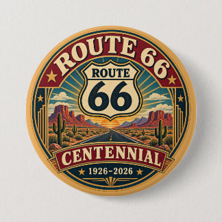 Bourgondië Gouden Route 66 Eeuwfeest Embleem Ronde Button 7,6 Cm