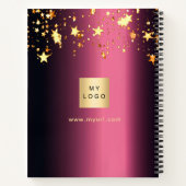 Bourgondië gouden sterren business logo notitieboek (Achterkant)