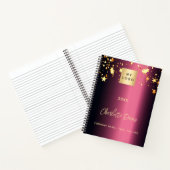 Bourgondië gouden sterren business logo notitieboek (Binnen)