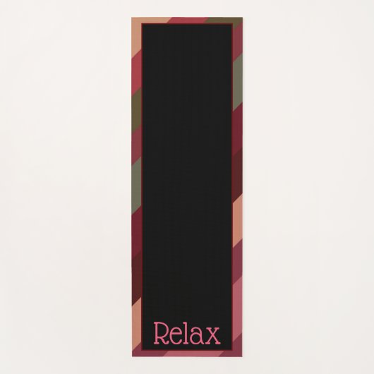 Bourgondië Groen en Zwart Yogamat (Voorkant)