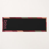 Bourgondië Groen en Zwart Yogamat (Voorkant (horizontaal))