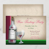 Bourgondië & Groen - Uitnodigingen voor wijnproeve (Voorkant / Achterkant)