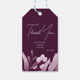 Bourgondië groot blad Vrijgezellenfeest dank u Cadeaulabel