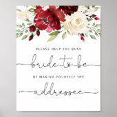 Bourgondië helpt de drukke bruid een envelop te ad poster (Voorkant)