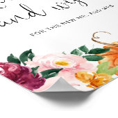 Bourgondië herfst advies en wensen voor Jonggehuwd Poster (Hoek)