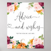 Bourgondië herfst advies en wensen voor Jonggehuwd Poster (Voorkant)