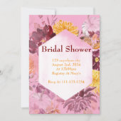 BOURGONDIË HERFST GEBLADERTE BRUIDSDOUCHE UITNODIG KAART (Voorkant)