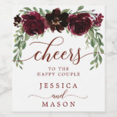 Bourgondië Herfst Trouwdag Wijnlabels Favorieten Wijn Etiket (Enkel label)