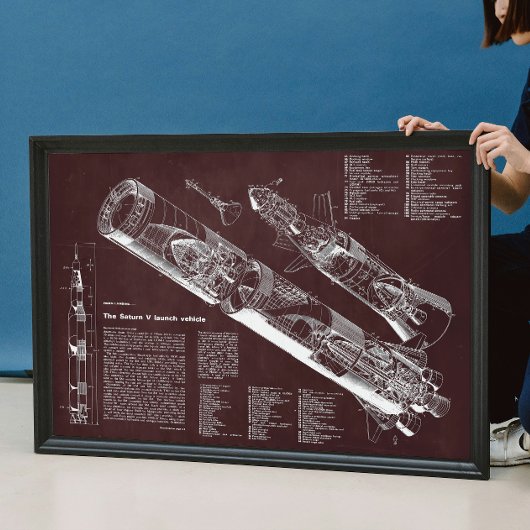 Bourgondië I Saturnus V Infographic Poster