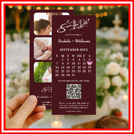 Bourgondië & Ivoor Foto QR Huwelijk Save The Date
