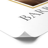 Bourgondië Ivoor Wit Bloem Foto Rouwkaart Herdenki Poster (Hoek)