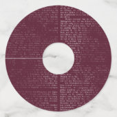 Bourgondië kalligrafie wijnglaslabel (Voorkant)